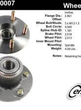 Centric C-Tek Standard Hub and Bearing Assembly 406.40007E                                     - 406.40007E - Image 5