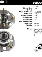 Centric C-Tek Standard Hub and Bearing Assembly; With ABS 406.40011E                                     - 406.40011E - Image 5