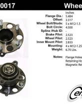 Centric C-Tek Standard Hub and Bearing Assembly; With ABS 406.40017E                                     - 406.40017E - Image 5