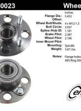 Centric C-Tek Standard Hub and Bearing Assembly; With ABS 406.40023E                                     - 406.40023E - Image 5