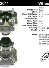 Centric C-Tek Standard Hub and Bearing Assembly; With ABS 406.42011E                                     - 406.42011E - Image 5