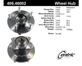 Centric C-Tek Standard Hub and Bearing Assembly 406.46002E