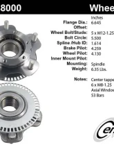 Centric C-Tek Standard Hub and Bearing Assembly; With ABS Ring 406.48000E                                     - 406.48000E - Image 5