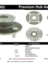 Centric C-Tek Standard Hub and Bearing Assembly; With ABS Tone Ring 406.48002E                                     - 406.48002E - Image 2