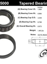 Centric Premium Wheel Bearing and Race Set 410.35000                                     - 410.35000 - Image 5