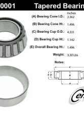 Centric Premium Wheel Bearing and Race Set 410.80001                                     - 410.80001 - Image 4