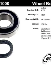 Centric C-Tek Standard Axle Shaft Bearing Assembly Single Row 411.61000E                                     - 411.61000E - Image 2