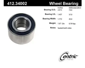 Centric C-Tek Standard Double Row Wheel Bearing 412.34002E
