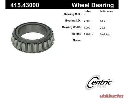 Centric Premium Bearing Cone 415.43000 - 415.43000