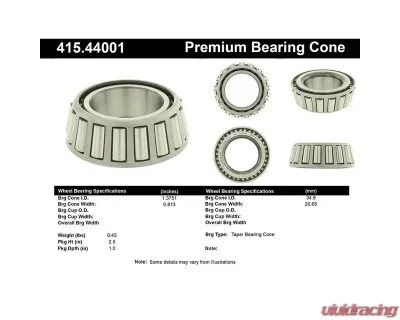 Centric Premium Bearing Cone 415.44001 - 415.44001
