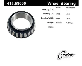 Centric Premium Bearing Cone 415.58000