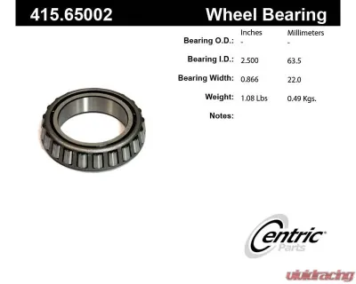 Centric Premium Bearing Cone 415.65002 - 415.65002