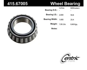 Centric Premium Bearing Cone 415.67005