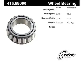 Centric Premium Bearing Cone 415.69000