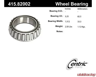 Centric Premium Bearing Cone 415.82002 - 415.82002