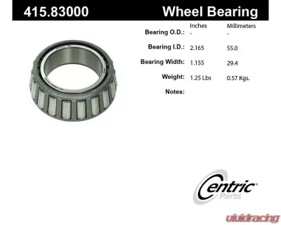 Centric Premium Bearing Cone 415.83000 - 415.83000