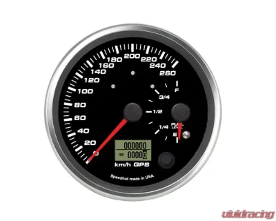 SpeedHut Dual Gauge 4-1/2" 260km/h GPS Speedometer Fuel Level w/ Turn signal & High Beam JDM Datsun Z Series - GCD5-102-DATZ