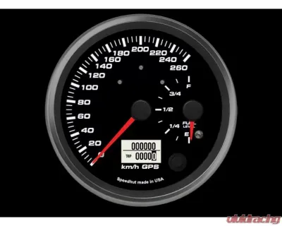 SpeedHut Dual Gauge 4-1/2" 260km/h GPS Speedometer Fuel Level w/ Turn signal & High Beam JDM Datsun Z Series - GCD5-102-DATZ