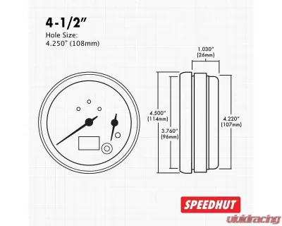 SpeedHut Dual Gauge 4-1/2" 260km/h GPS Speedometer Fuel Level w/ Turn signal & High Beam JDM Datsun Z Series - GCD5-102-DATZ