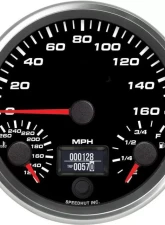 Speedhut 4.5" Triple 160mph Gauge                                     - L45-TG001 - Image 2