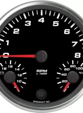 Speedhut 4.5" Triple 8K Tachometer                                     - L45-TG002 - Image 2