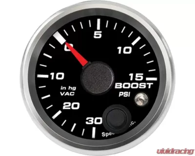 SpeedHut 2-1/16" Boost | Vac Gauge 30inhg-0-15 psi w/ Warning LED - R2-BV2
