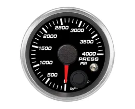 SpeedHut 2 1/16 Inch CNG Pressure Gauge 0-4000 PSI with Warning