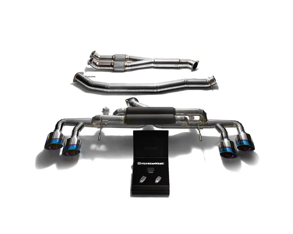 ARMYTRIX Titanium Valvetronic 90mm Race Exhaust System w/Race Y-Pipe & Nissan GT-R R35 2007-2021 - NI35T-F NI35TS-QT11B