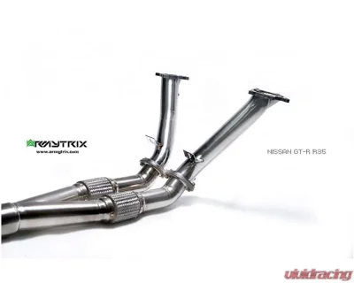 ARMYTRIX Titanium Valvetronic 90mm Race Exhaust System w/Race Y-Pipe & Nissan GT-R R35 2007-2021 - NI35T-F NI35TS-QT11B