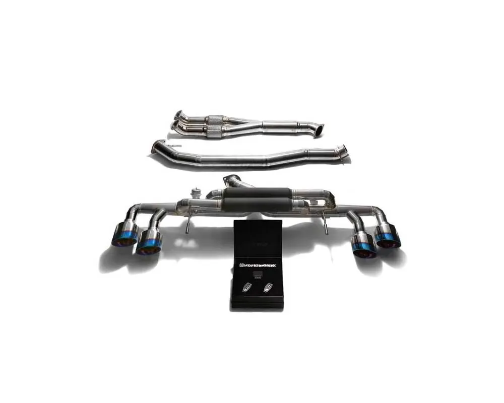 ARMYTRIX Titanium Valvetronic 90mm Exhaust System w/Race Y-Pipe & Nissan GT-R R35 2009-2021 - NI35T-F NI35T-QT11B