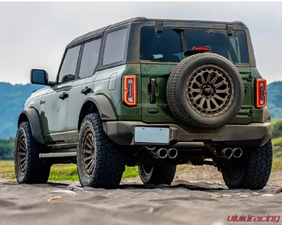 ARMYTRIX Valvetronic Exhaust System w/Quad Tips Ford Bronco 2.7L 2021-2025 - FDBC5-QS51M