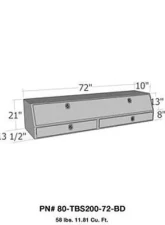 Westin Automotive Brute Pro-Series 72" Aluminum Contractor TopSider Tool Box w/ Drawers & Doors                                     - 80-TBS200-72-BD - Image 2