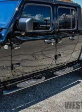Westin Automotive PRO TRAXX 4 Oval Nerf Step Bars Black Steel for Jeep Gladiator 2020-2022                                     - 21-24165 - Image 4