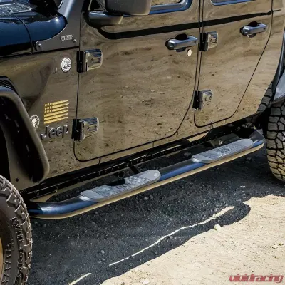 Westin Automotive Platinum 4 Oval Nerf Step Bars Black Steel for Jeep Gladiator 2020-2022 - 21-4165