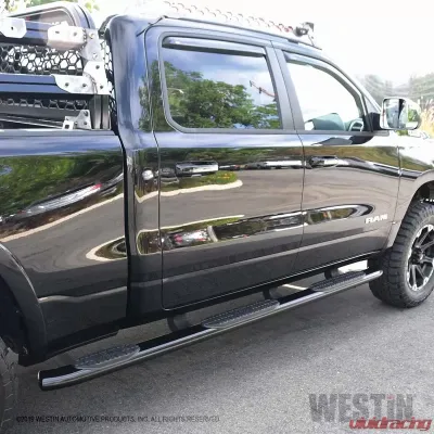 Westin Automotive PRO TRAXX 5 Oval Wheel to Wheel Nerf Step Bars Black for Ram 1500 2019-2022 - 21-534705