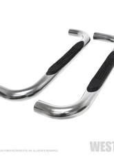 Westin Automotive E-Series 3 Round Nerf Step Bars, Polished Stainless Steel, 2019-2022 Chevy Silverado & GMC Sierra                                     - 23-4110 - Image 2