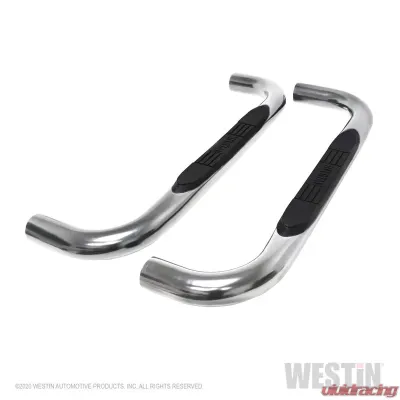 Westin Automotive E-Series 3 Round Nerf Step Bars, Polished Stainless Steel, 2019-2022 Chevy Silverado & GMC Sierra - 23-4110
