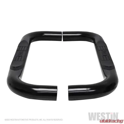 Westin Automotive E-Series 3 Round Nerf Step Bars, Black Steel, 2019-2022 Chevy Silverado, GMC Sierra - 23-4115