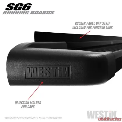 Westin Automotive SG6 Running Boards Black Aluminum 85.5 in. for Chevy, GMC, Ford, Ram - 27-64755