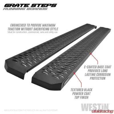 Westin Grate Steps Running Boards Textured Black Ford Bronco 4 Door 2021-2023 - 27-74725