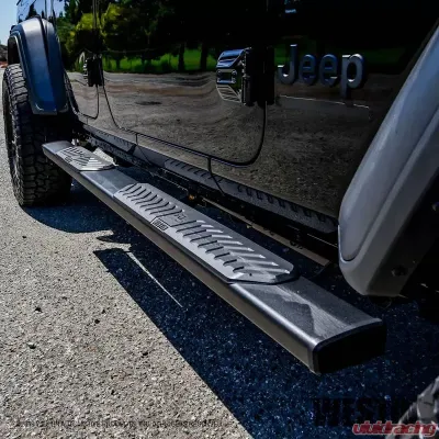 Westin Automotive R5 Nerf Step Bars for Jeep Gladiator 2020-2022, Textured Black Aluminum - 28-51325