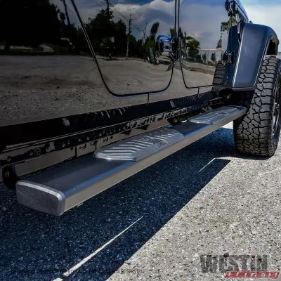 Westin Automotive R5 Nerf Step Bars for Jeep Gladiator 2020-2022, Textured Black Aluminum - 28-51325