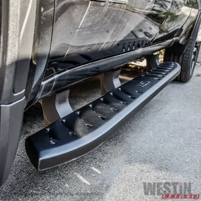 Westin Automotive Thrasher Running Boards for Chevrolet Silverado & GMC Sierra, Textured Black Steel - 28-81265
