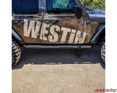 Westin Automotive XTX Rock Sliders for Jeep Wrangler 2018-2023, Textured Black Steel - 42-14065