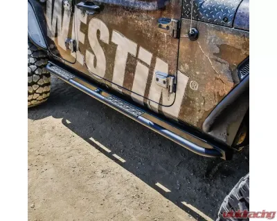 Westin Automotive XTX Rock Sliders for Jeep Wrangler 2018-2023, Textured Black Steel - 42-14065