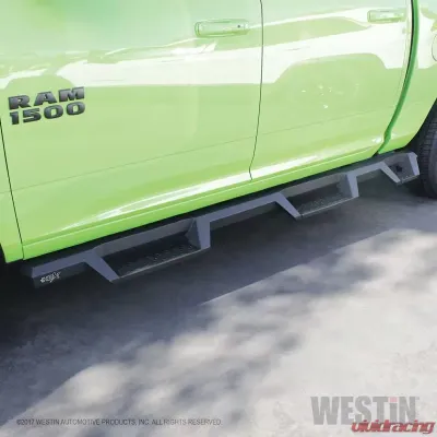 Westin Automotive HDX Drop Wheel to Wheel Nerf Step Bars, Black Steel, Fits Dodge Ram 1500 2009-2022 - 56-534315