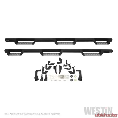 Westin Automotive HDX Stainless Drop Wheel To Wheel Nerf Step Bars for Chevy Silverado/GMC Sierra 2007-2018, Textured Black - 56-5345652