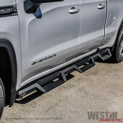 Westin Automotive HDX Drop Wheel to Wheel Nerf Step Bars, Black Steel, 2019-2022 Chevy Silverado/GMC Sierra - 56-534715