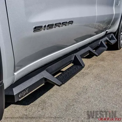 Westin Automotive HDX Drop Wheel to Wheel Nerf Step Bars, Black Steel, 2019-2022 Chevy Silverado/GMC Sierra - 56-534715