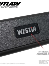 Westin Automotive Outlaw Nerf Step Bars for Jeep Gladiator 2020-2022, Textured Black Steel                                     - 58-54165 - Image 8